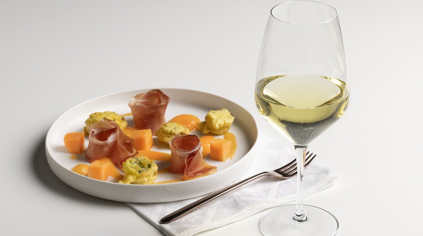 Melone mit Speck und Roquefort